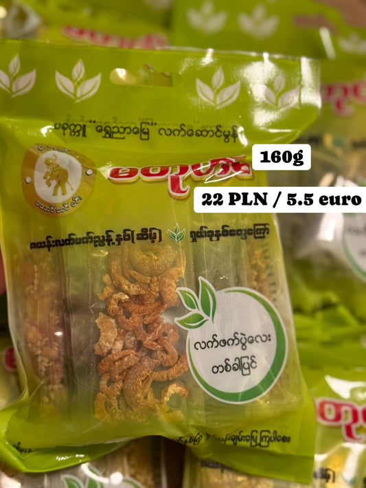 မတုတ်မ လက်ဖက်ဇယန်းနှပ်(ဆိမ့်) + ပဲကြော် - 160g