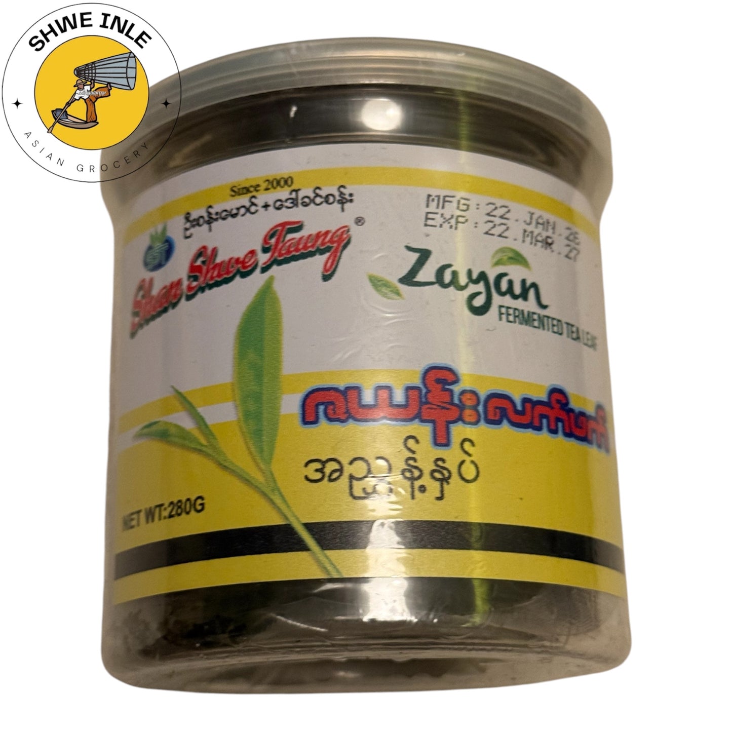 ရှမ်းရွှေတောင် ဇယန်းလက်ဖက် အညွှန့်နှပ် - 280g